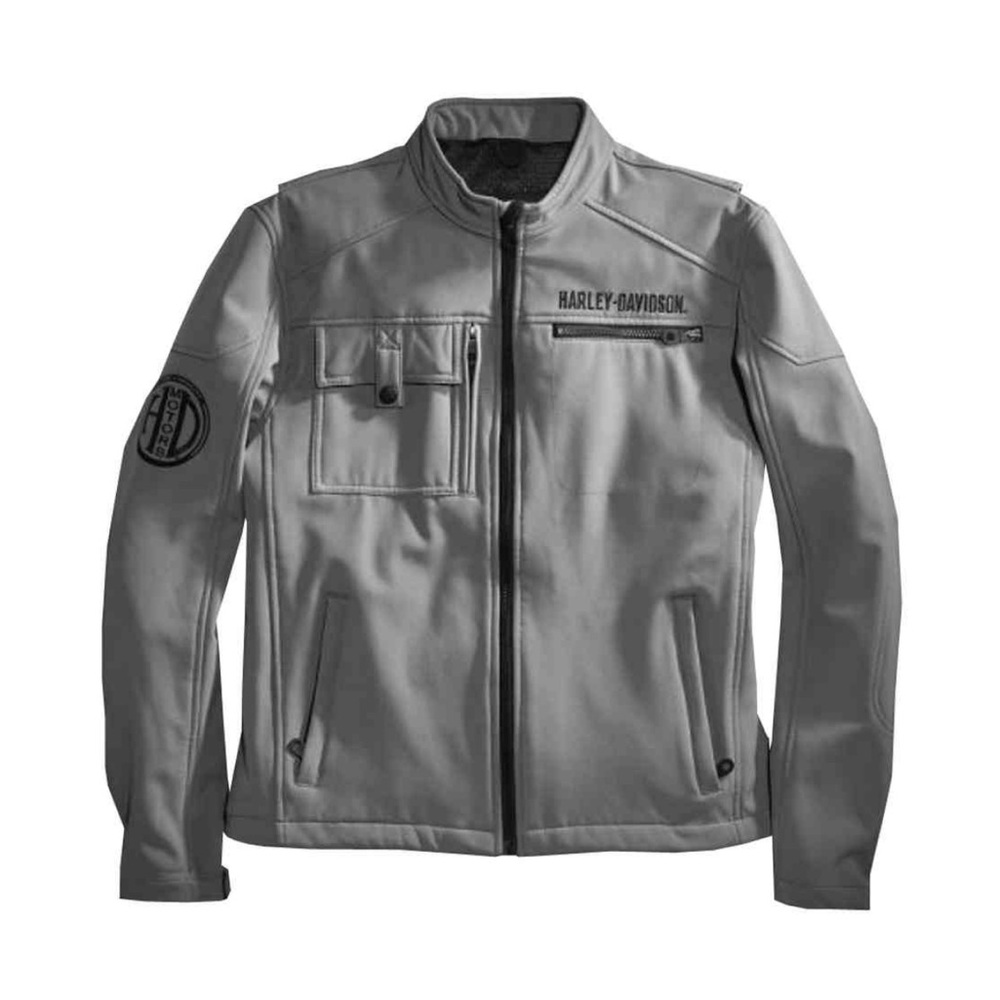 Harley-Davidson® Men's Wayfarer Windproof Soft Shell Jacket, Gray 97550-16VM